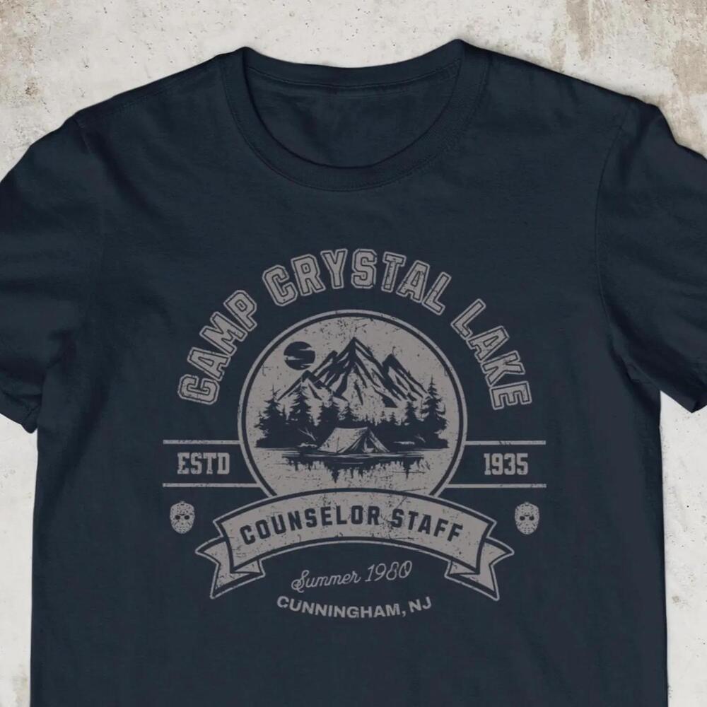 Camp Crystal Lake Counselor T Shirt, 80S Horror Movie Tee